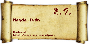 Magda Iván névjegykártya